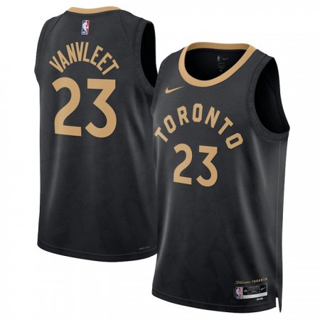 NBA Mænd Trøje Toronto Raptors Fred Vanvleet 23 2022-23 Nike City Edition Sort Swingman